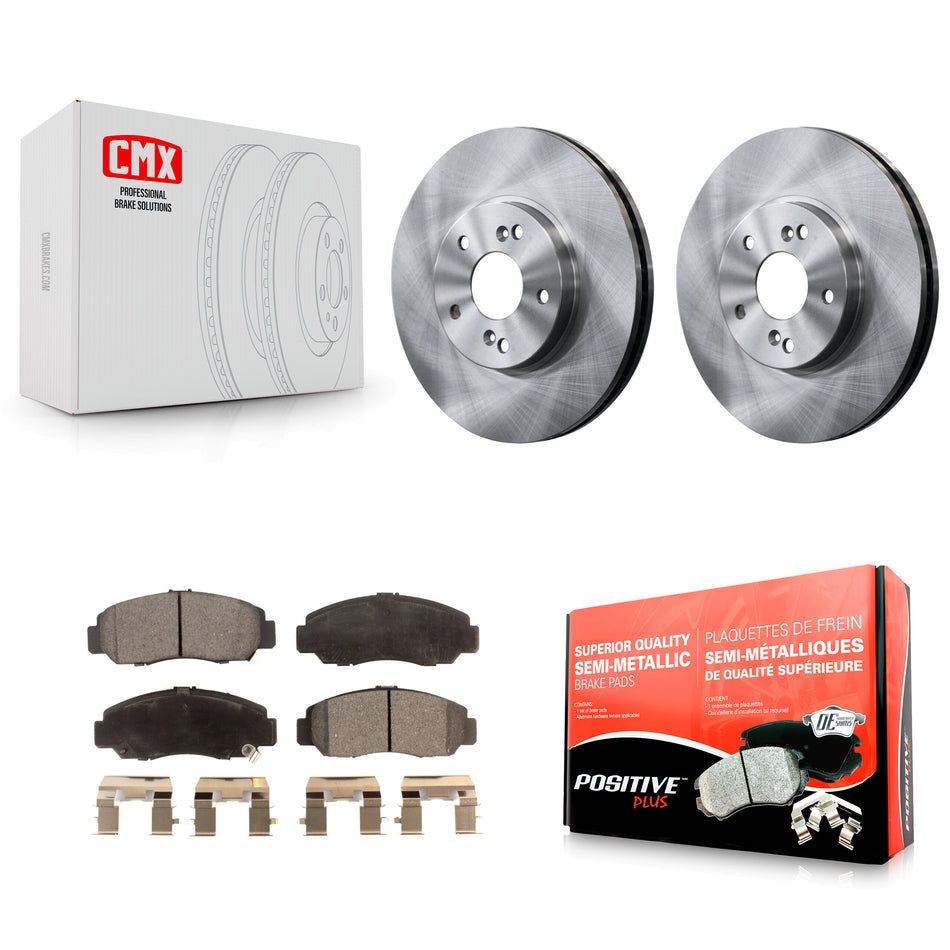 Front Disc Brake Rotors And Semi-Metallic Pads Kit For Honda Accord K8F-103706