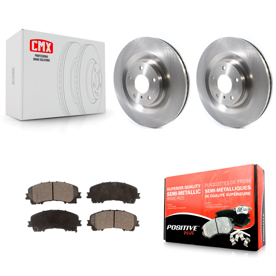 Front Disc Brake Rotors And Semi-Metallic Pads Kit For INFINITI QX50 QX55 K8F-103709