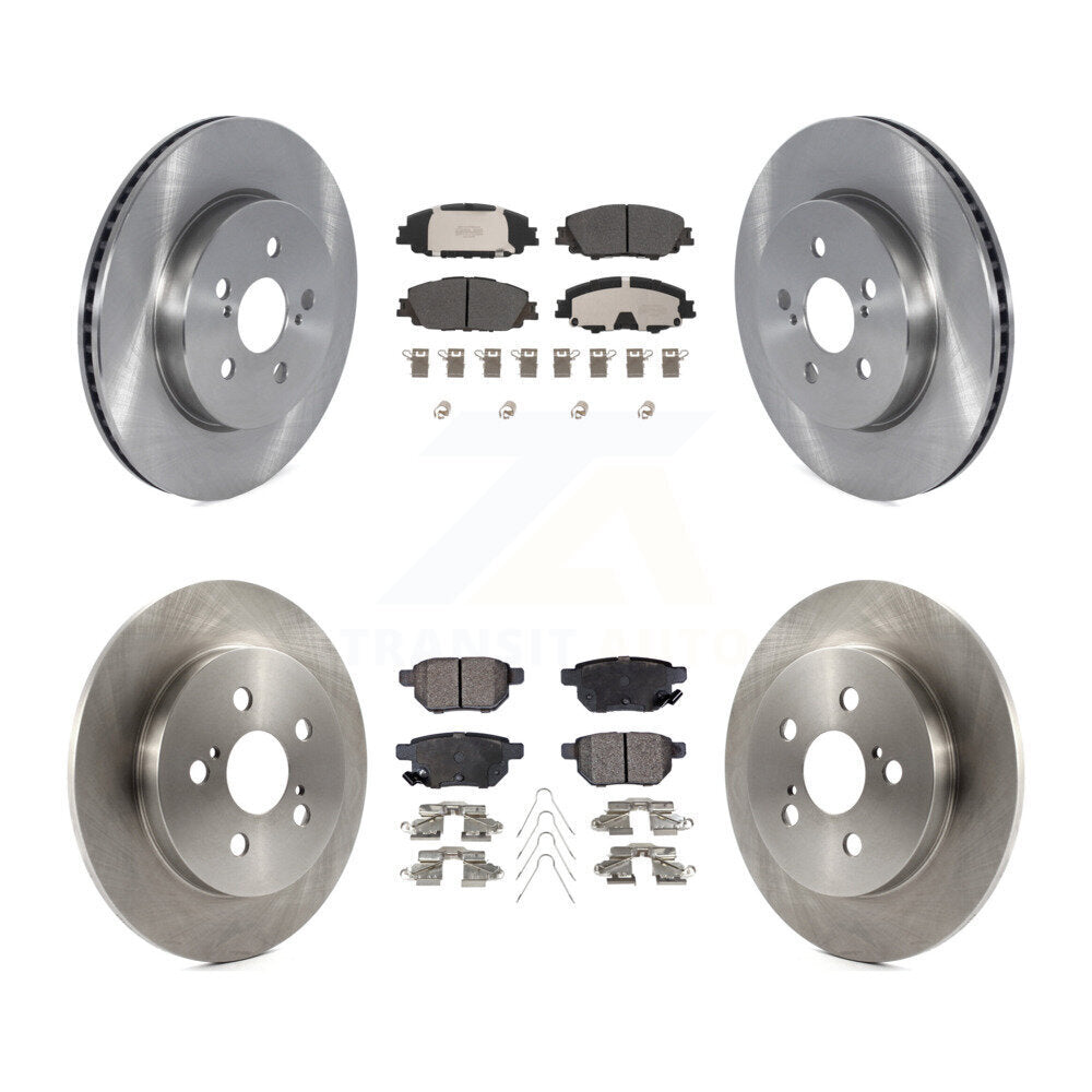 Front Rear Brake Rotor And Semi-Metallic Pad Kit For 2020-2022 Toyota Corolla Prius Prime K8F-103710