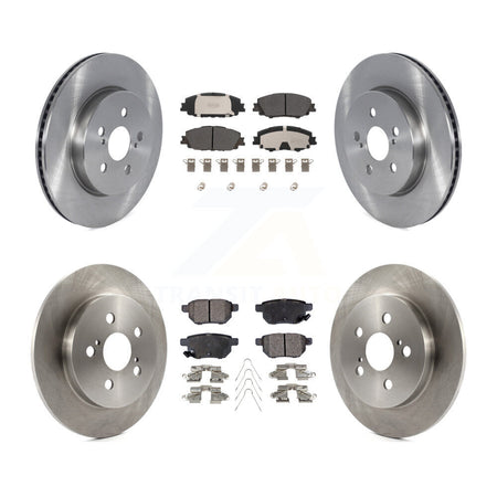 Front Rear Brake Rotor And Semi-Metallic Pad Kit For 2020-2022 Toyota Corolla Prius Prime K8F-103710