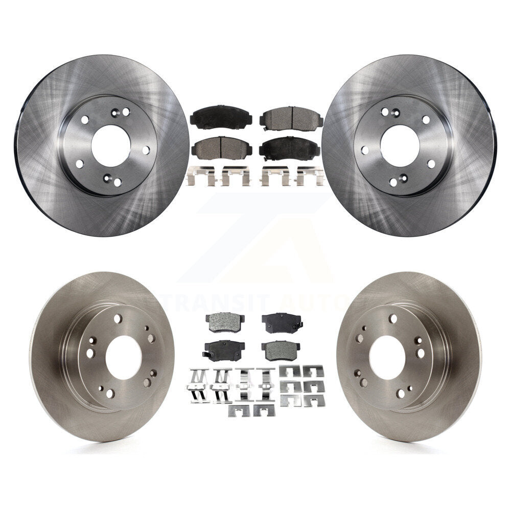 Front Rear Disc Brake Rotors And Semi-Metallic Pads Kit For Honda Accord K8F-103716
