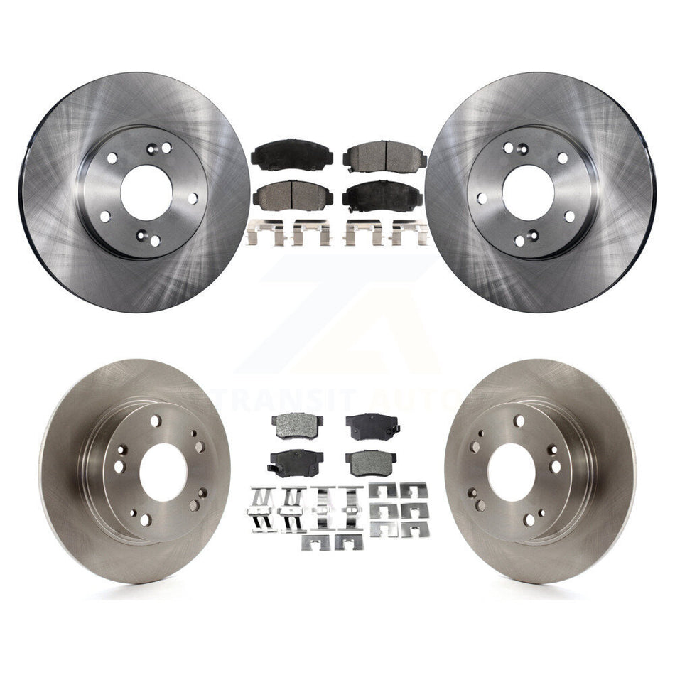 Front Rear Disc Brake Rotors And Semi-Metallic Pads Kit For Honda Accord K8F-103716