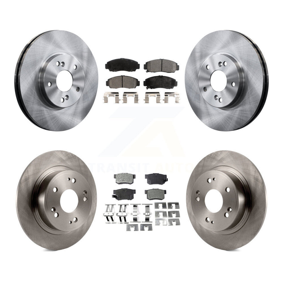 Front Rear Disc Brake Rotors And Semi-Metallic Pads Kit For 2006-2007 Honda Accord Hybrid with 3.0L K8F-103717