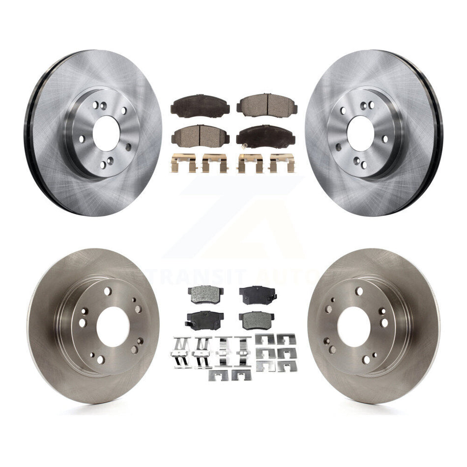 Front Rear Disc Brake Rotors And Semi-Metallic Pads Kit For Honda Accord K8F-103718