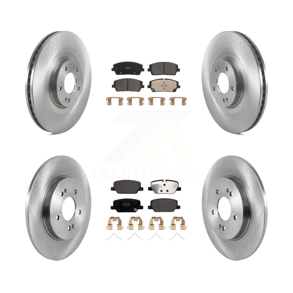 Front Rear Disc Brake Rotors And Semi-Metallic Pad Kit For Hyundai Palisade Kia Telluride K8F-103723