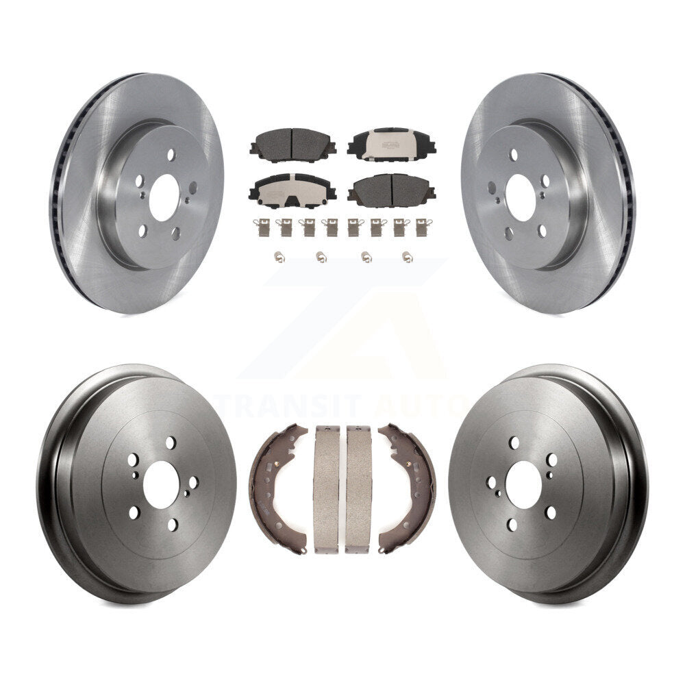 Front Rear Disc Brake Rotors Semi-Metallic Pads And Drum Kit For 2019 Toyota Corolla 2.0L K8F-103730
