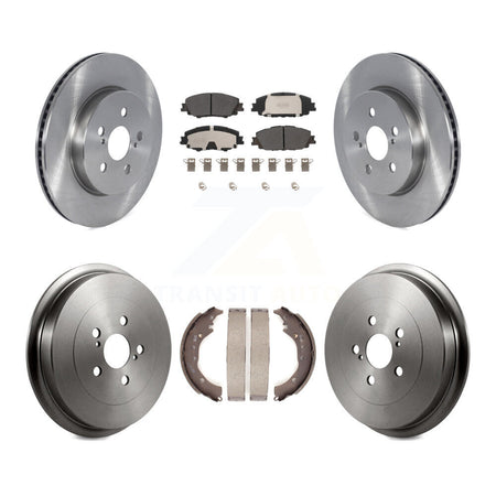 Front Rear Disc Brake Rotors Semi-Metallic Pads And Drum Kit For 2019 Toyota Corolla 2.0L K8F-103730