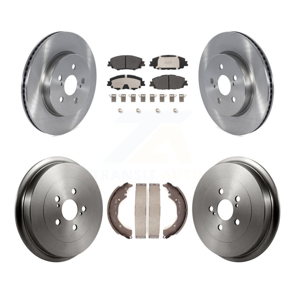 Front Rear Disc Brake Rotors Semi-Metallic Pads And Drum Kit For 2019 Toyota Corolla 2.0L K8F-103730