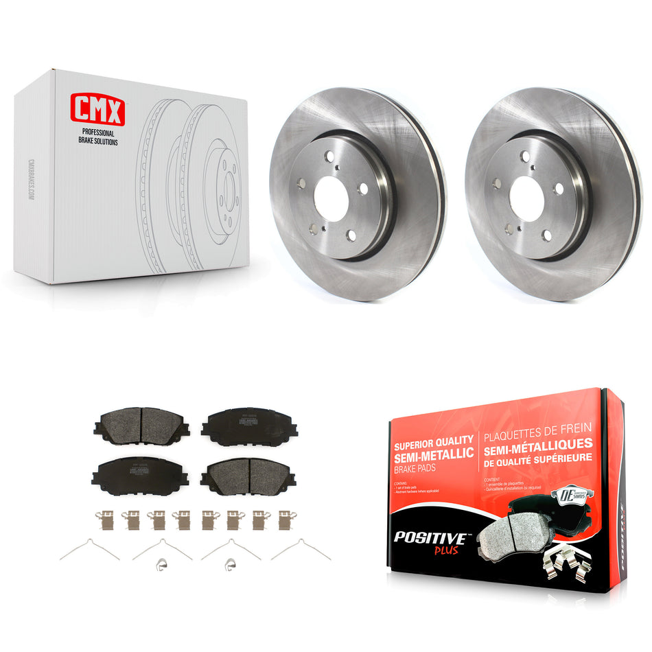 Front Brake Rotor Semi-Metallic Pad Kit For 19 Toyota C-HR Vehicles Manufactured In Japan K8F-103734