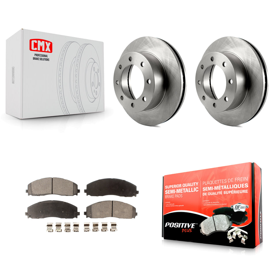 Front Disc Brake Rotors And Semi-Metallic Pads Kit For 2013 Ford F-250 Super Duty 4WD K8F-103741
