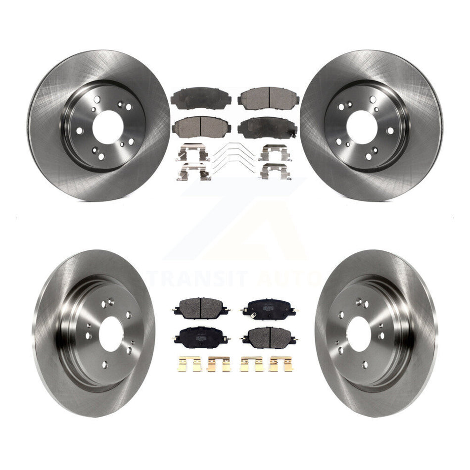 Front Rear Disc Brake Rotors And Semi-Metallic Pads Kit For Honda CR-V K8F-103756