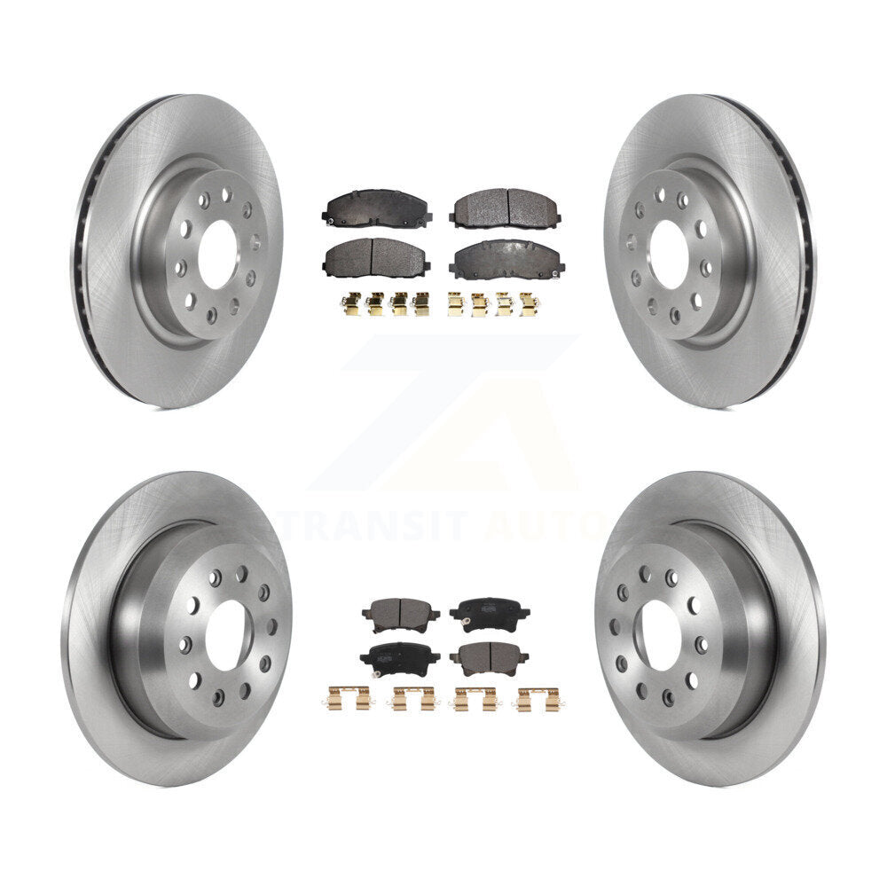 Front Rear Disc Brake Rotors And Semi-Metallic Pads Kit For Jeep Wrangler K8F-103757