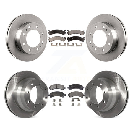 Front Rear Disc Brake Rotors And Semi-Metallic Pads Kit For Chevrolet Express 4500 K8F-103758
