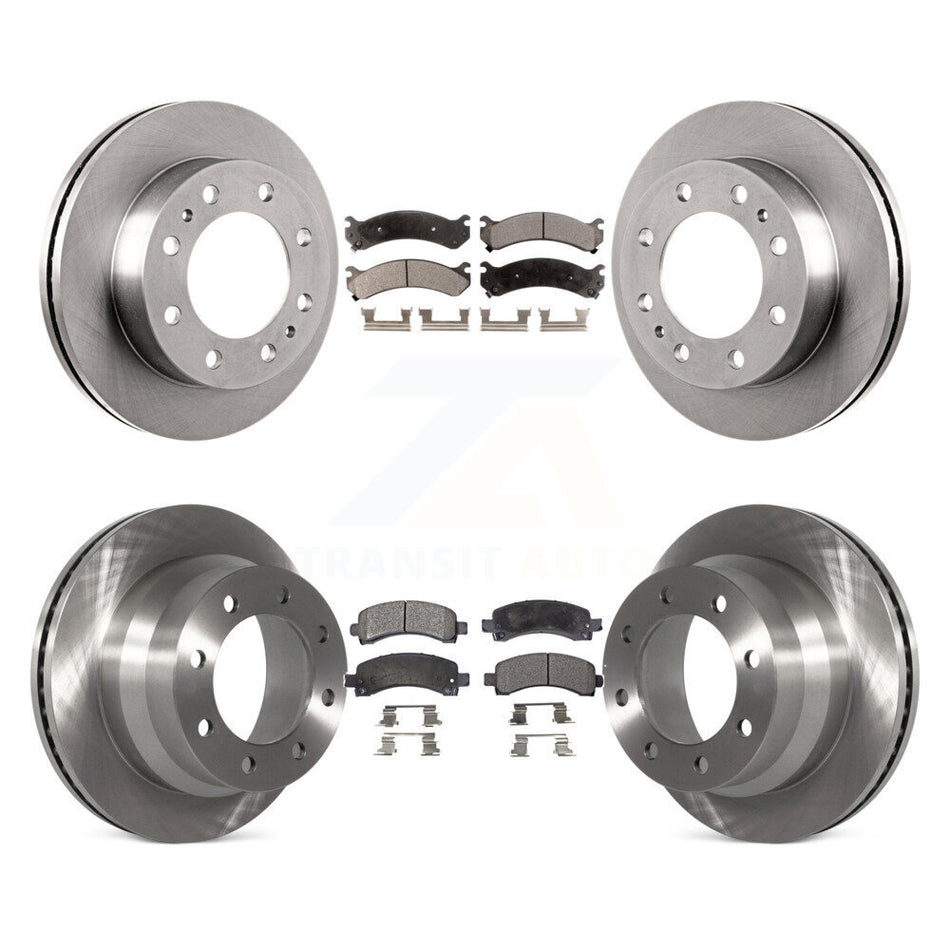 Front Rear Disc Brake Rotors And Semi-Metallic Pads Kit For Chevrolet Express 4500 K8F-103758