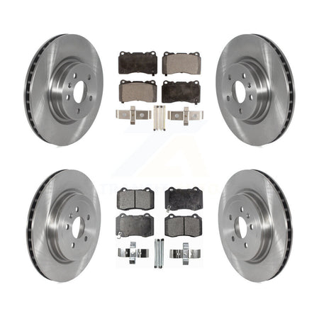 Front Rear Brake Rotor Semi-Metallic Pad Kit For 2017-2019 Tesla X S With Brembo Calipers K8F-103768