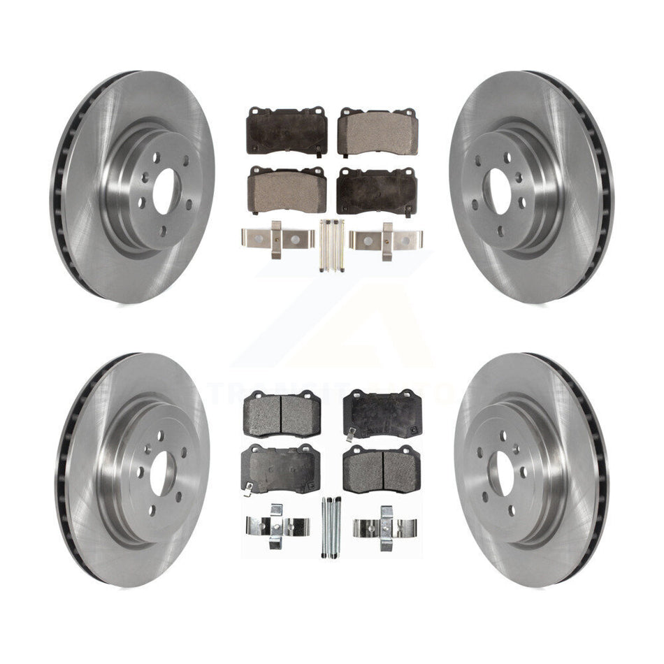 Front Rear Brake Rotor Semi-Metallic Pad Kit For 2017-2019 Tesla X S With Brembo Calipers K8F-103768