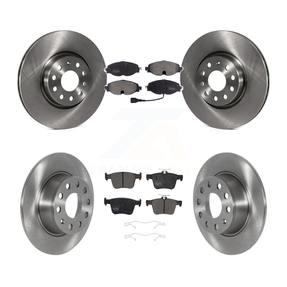 Front Rear Disc Brake Rotors And Semi-Metallic Pads Kit For 2022-2023 Volkswagen Taos FWD K8F-103769