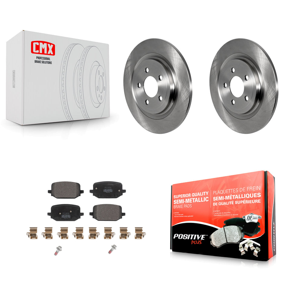 Rear Disc Brake Rotors And Semi-Metallic Pads Kit For 2022-2024 Ford Explorer 3.0L/2.3L K8F-103772