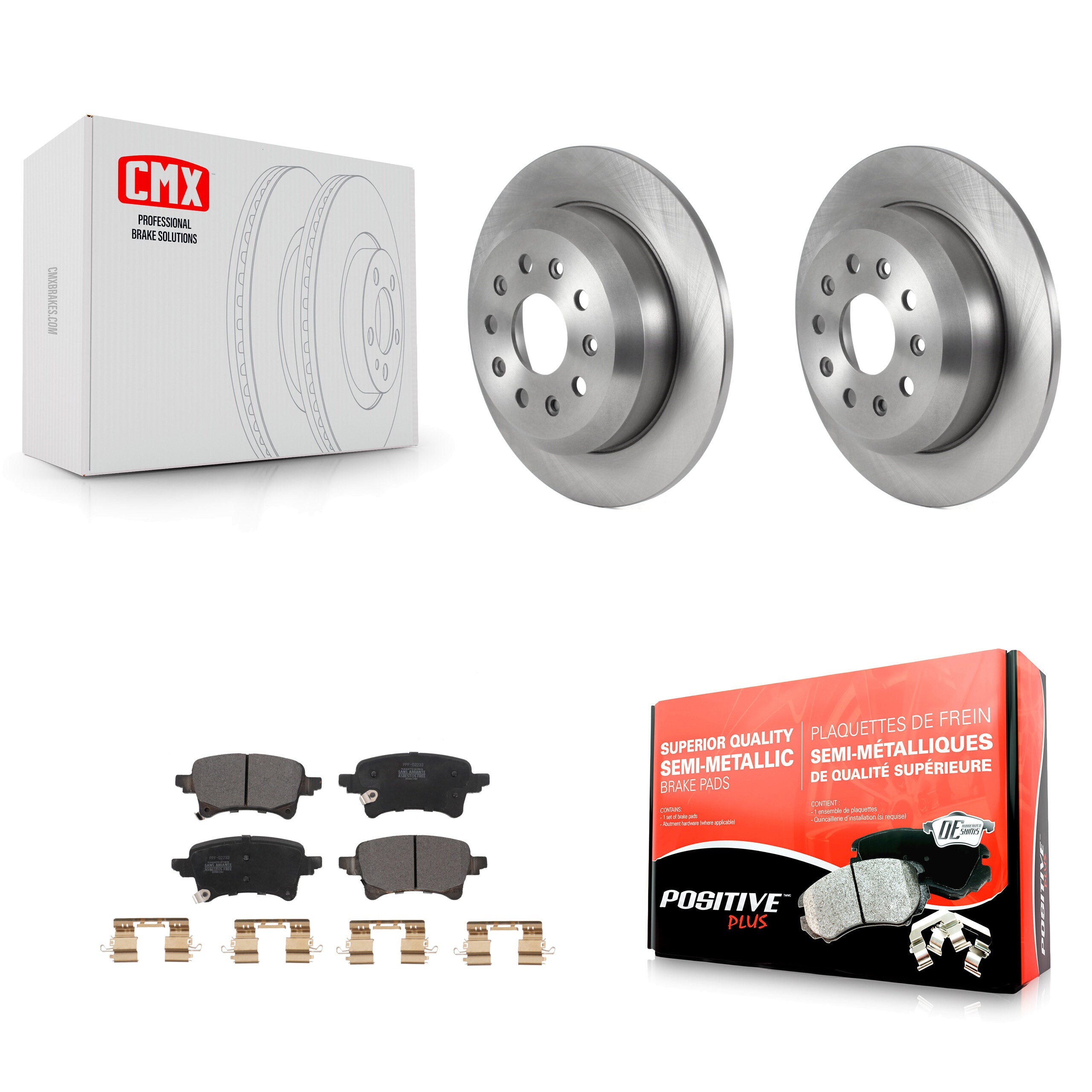 Rear Disc Brake Rotors And Semi-Metallic Pads Kit For Jeep Wrangler K8F-103773