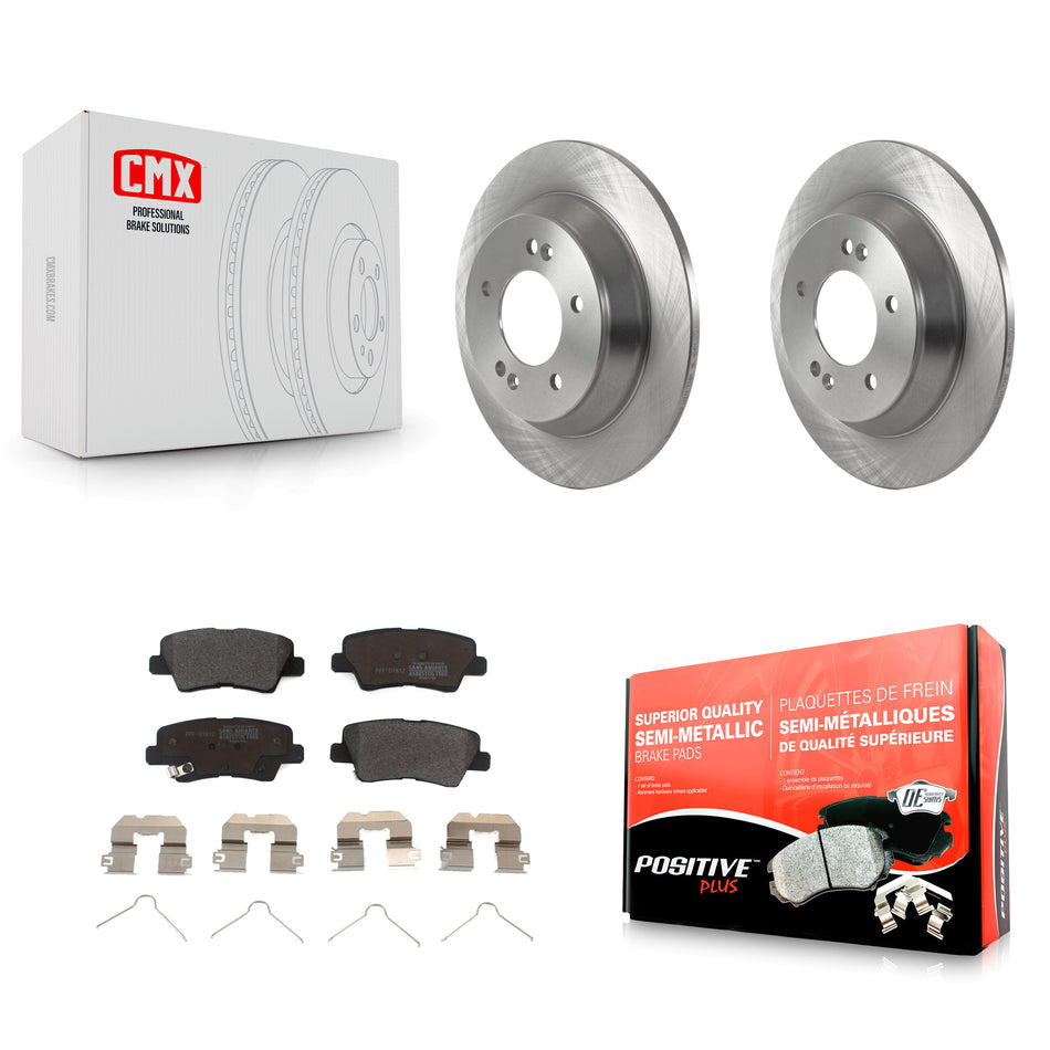 Rear Disc Brake Rotors And Semi-Metallic Pads Kit For 2020-2022 Kia Soul 1.6L K8F-103774