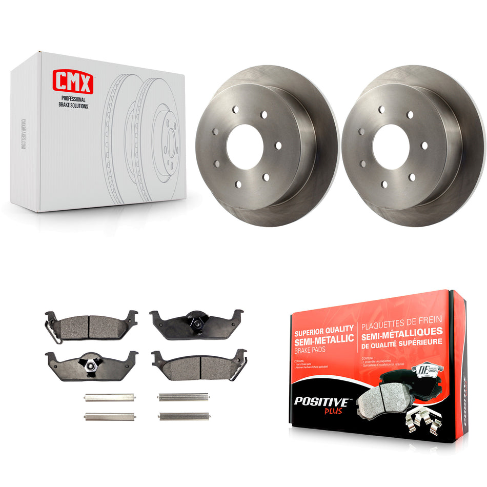 Rear Disc Brake Rotors And Semi-Metallic Pads Kit For Ford F-150 K8F-103775
