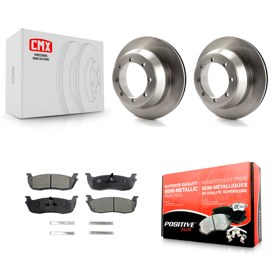 Rear Brake Rotor And Semi-Metallic Pad Kit For 2001-2003 Ford F-150 RWD With 8 Lug Wheels K8F-103776