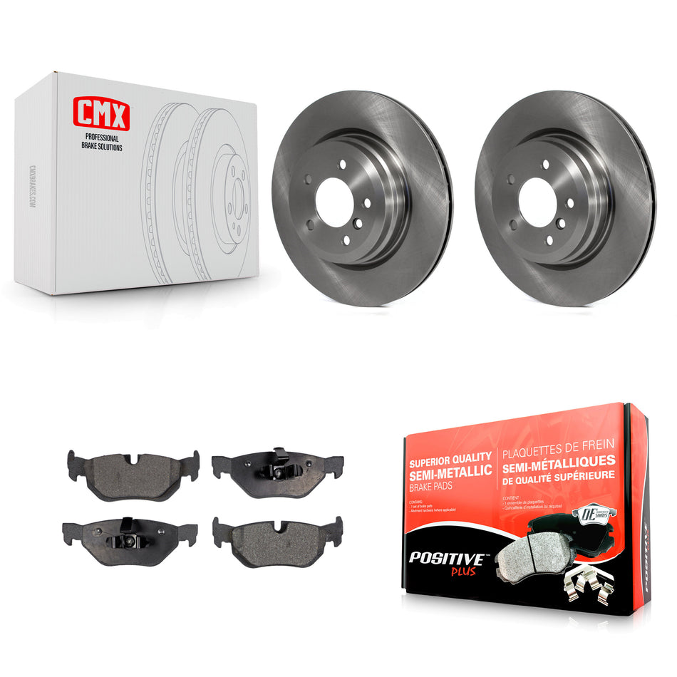 Rear Brake Rotor And Semi-Metallic Pad Kit For 2012 BMW X1 With 336mm Diameter K8F-103777