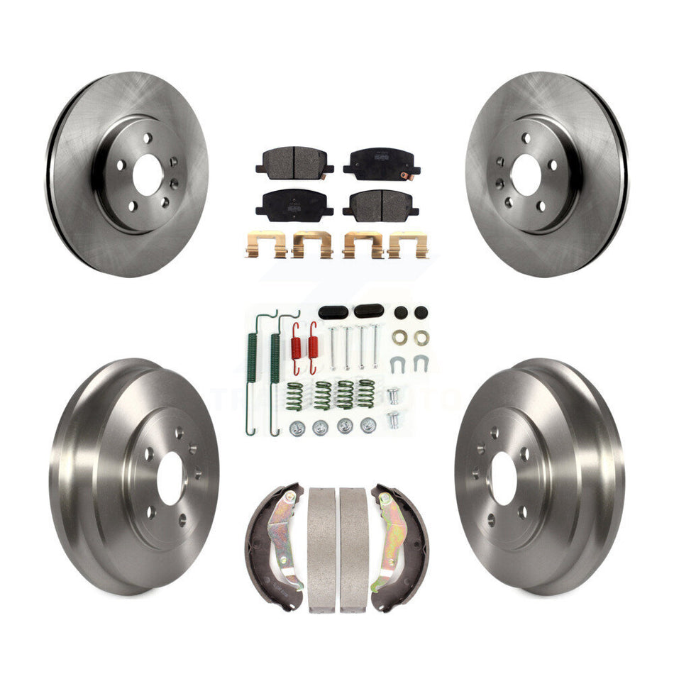 Front Rear Disc Brake Rotors Semi-Metallic Pads And Drum Kit (7Pc) For Chevrolet Trax K8F-103780