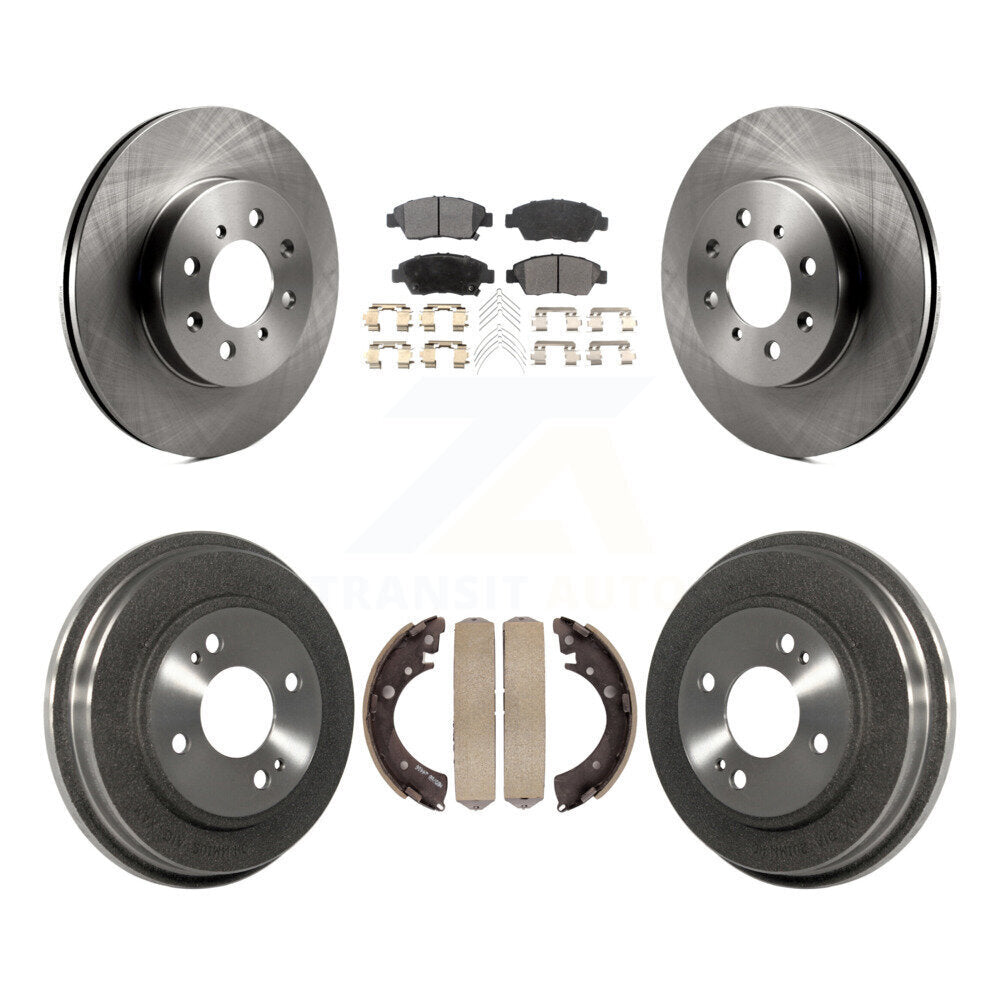 Front Rear Disc Brake Rotors Semi-Metallic Pad Drum Kit For Honda Civic With 4 Lug Wheels K8F-103784