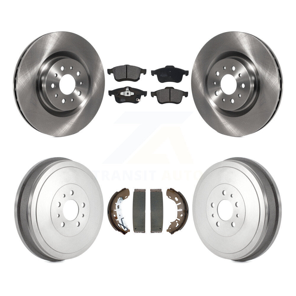 Front Rear Disc Brake Rotor Semi-Metallic Pad & Drum Kit For 2015-2021 Ram ProMaster City K8F-103787