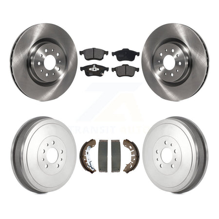Front Rear Disc Brake Rotor Semi-Metallic Pad & Drum Kit For 2015-2021 Ram ProMaster City K8F-103787