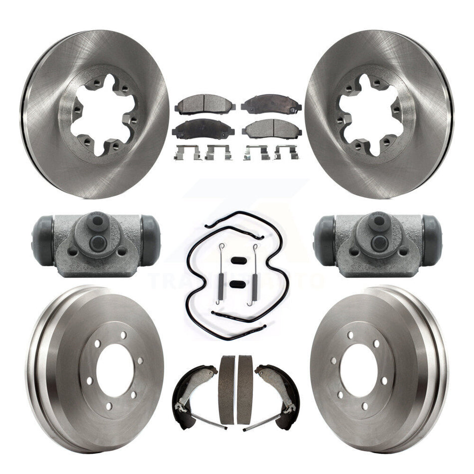 Front Rear Brake Rotor Semi-Metallic Pad Drum Kit (9Pc) For Chevrolet Colorado GMC Canyon K8F-103795