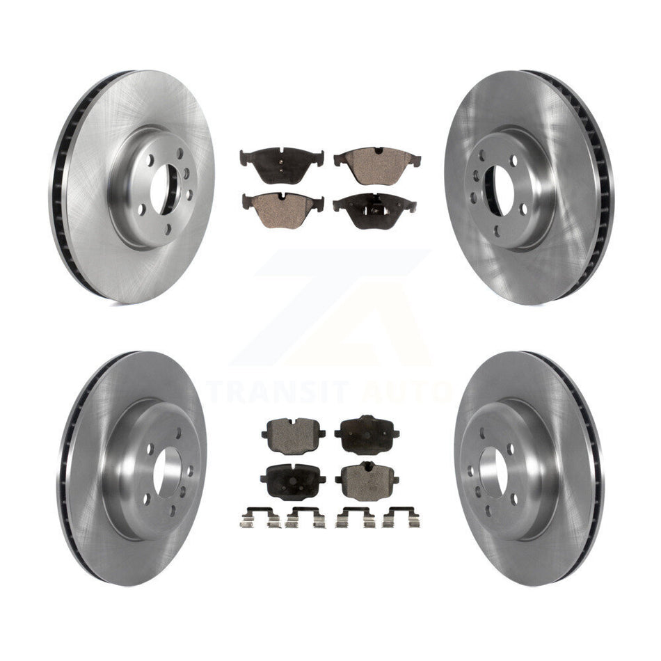 Front Rear Disc Brake Rotors And Semi-Metallic Pads Kit (6Pc) For BMW 535i K8F-103797
