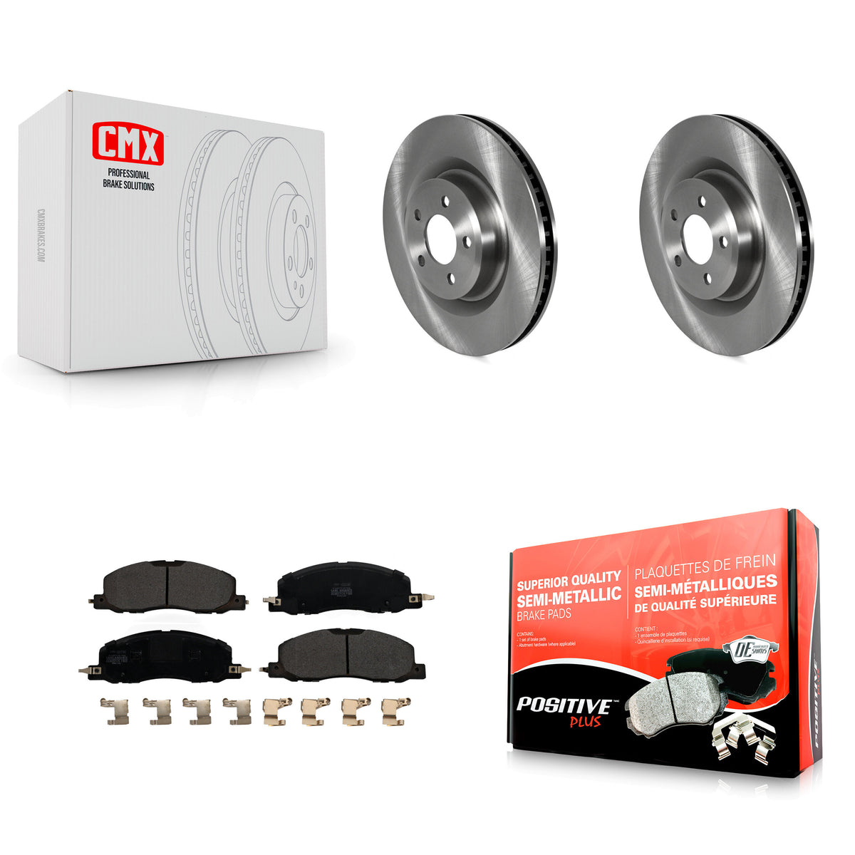 Front Disc Brake Rotors And Semi-Metallic Pads Kit For Ford Explorer Lincoln Aviator K8F-103800