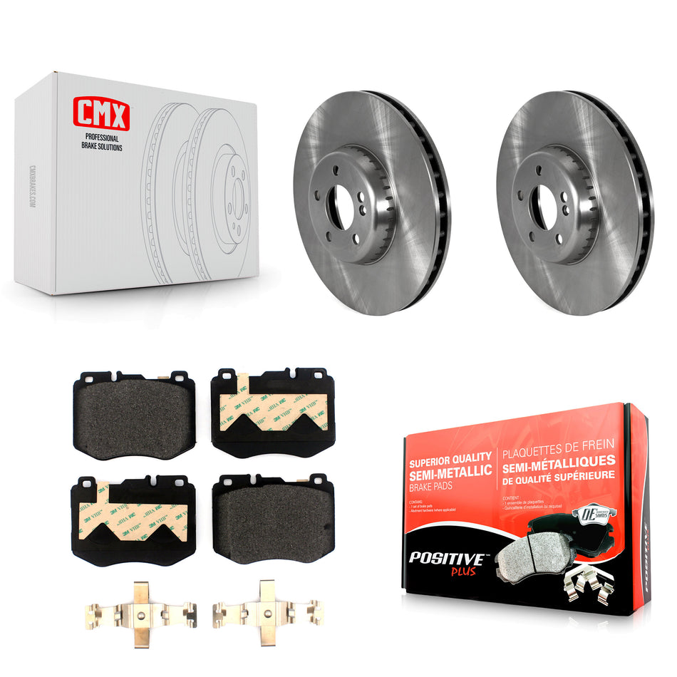 Front Disc Brake Rotors And Semi-Metallic Pads Kit For Mercedes-Benz C300 C400 C350e K8F-103808
