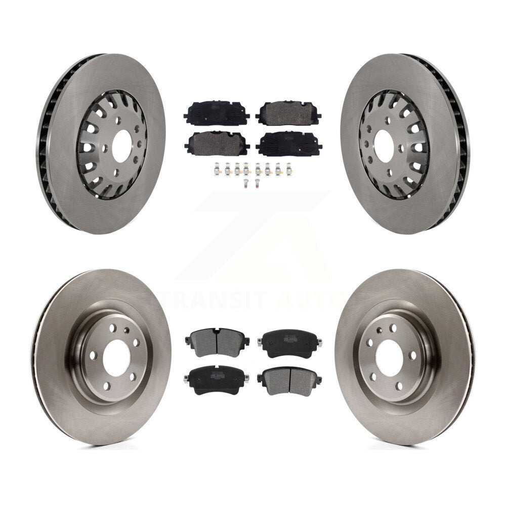Front Rear Disc Brake Rotors And Semi-Metallic Pads Kit For Audi A6 Quattro A7 Sportback K8F-103811