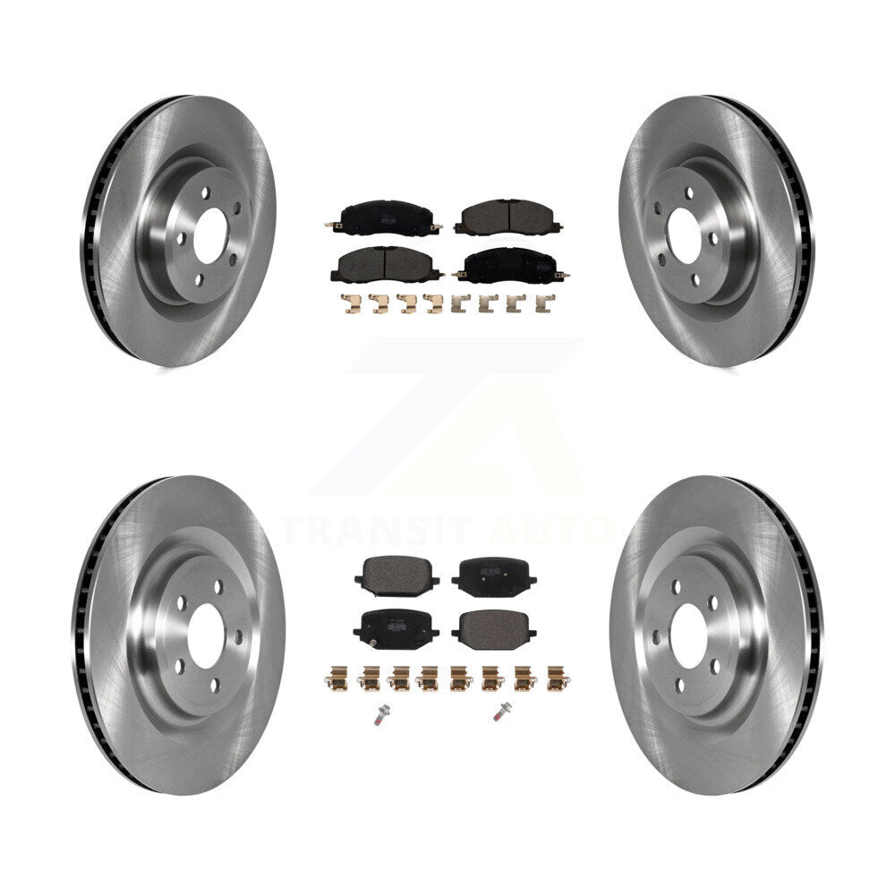 Front Rear Disc Brake Rotors And Semi-Metallic Pads Kit For Lincoln Aviator K8F-103814