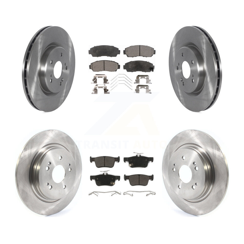 Front Rear Disc Brake Rotors And Semi-Metallic Pads Kit For 2019-2021 Acura RDX K8F-103816