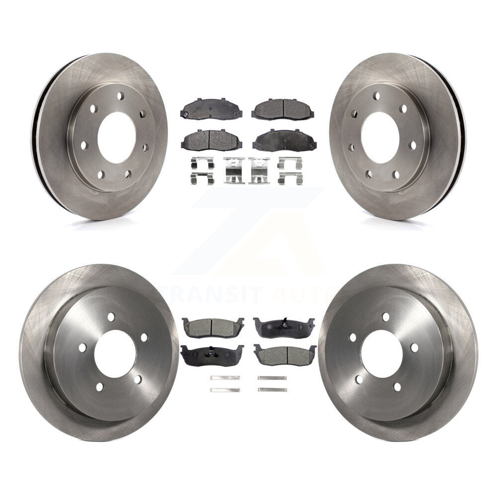 Front Rear Disc Brake Rotors And Semi-Metallic Pads Kit For 2004 Ford F-150 Heritage 4WD K8F-103817