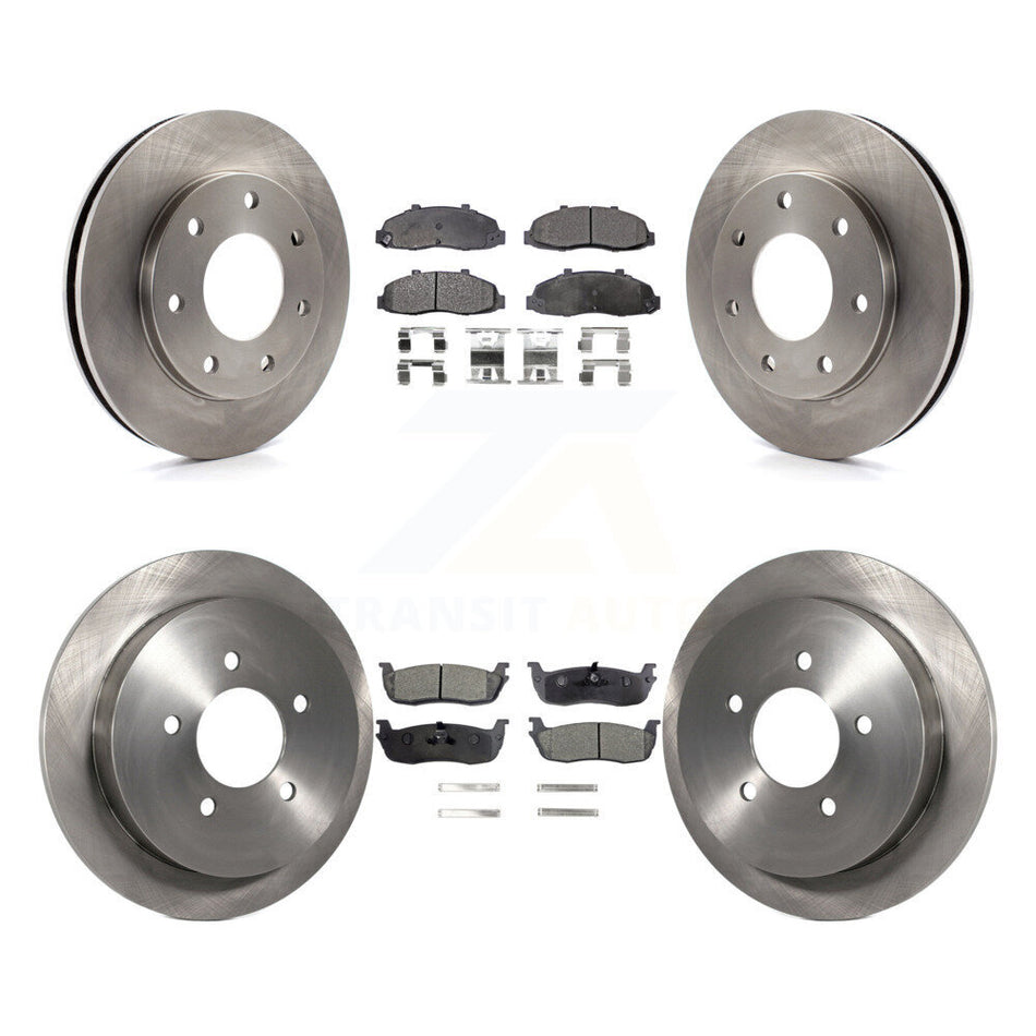Front Rear Disc Brake Rotors And Semi-Metallic Pads Kit For 2004 Ford F-150 Heritage 4WD K8F-103817