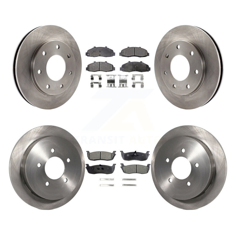 Front Rear Disc Brake Rotors And Semi-Metallic Pads Kit For 2004 Ford F-150 Heritage 4WD K8F-103817