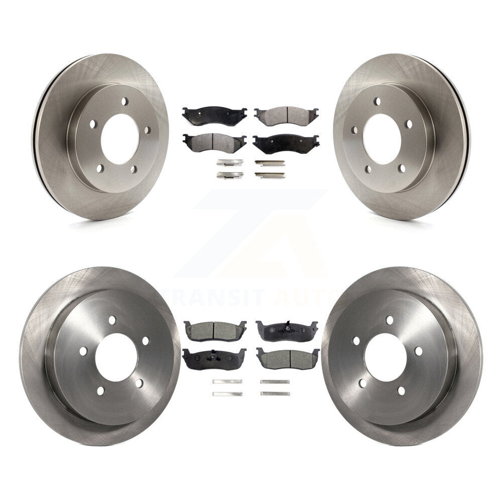 Front Rear Disc Brake Rotors And Semi-Metallic Pads Kit For 2004 Ford F-150 Heritage 4WD K8F-103818