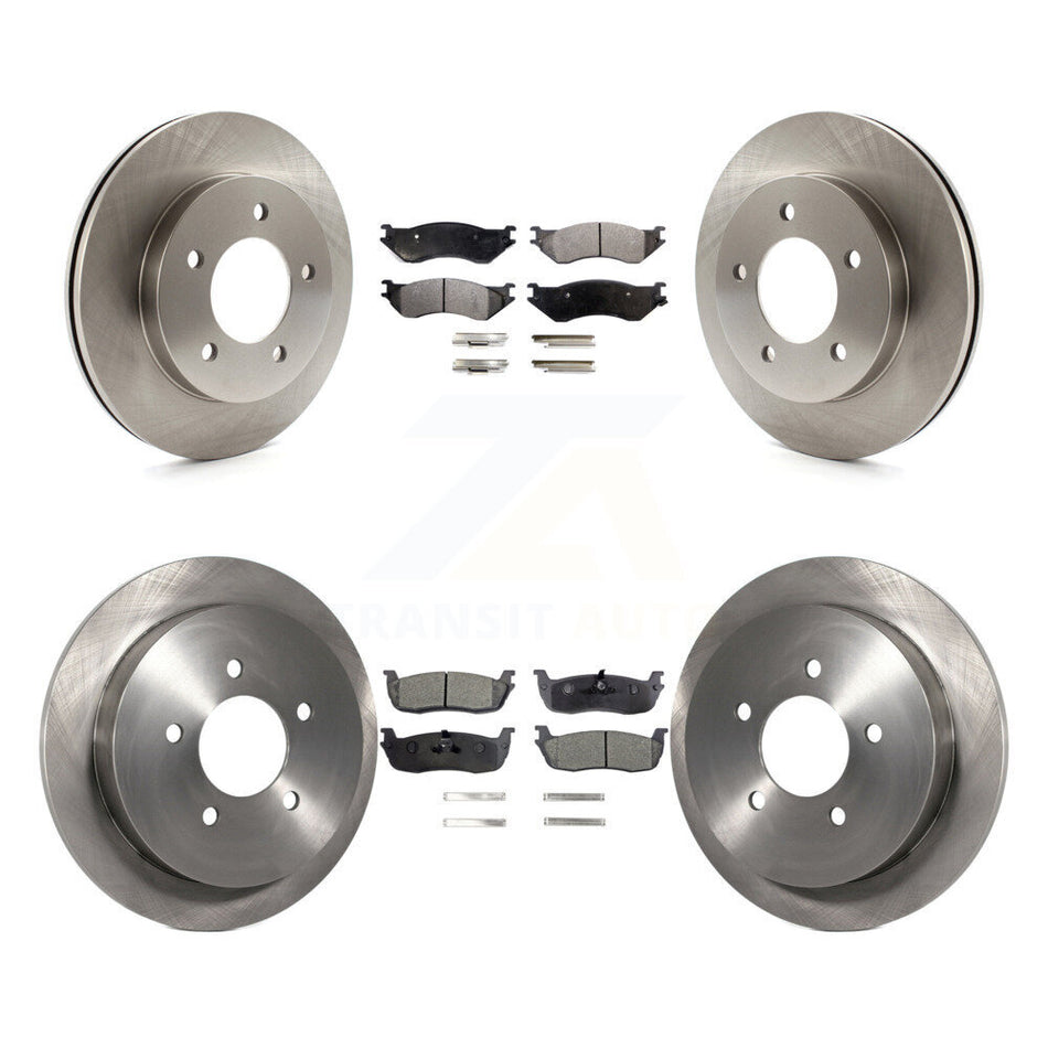 Front Rear Disc Brake Rotors And Semi-Metallic Pads Kit For 2004 Ford F-150 Heritage 4WD K8F-103818