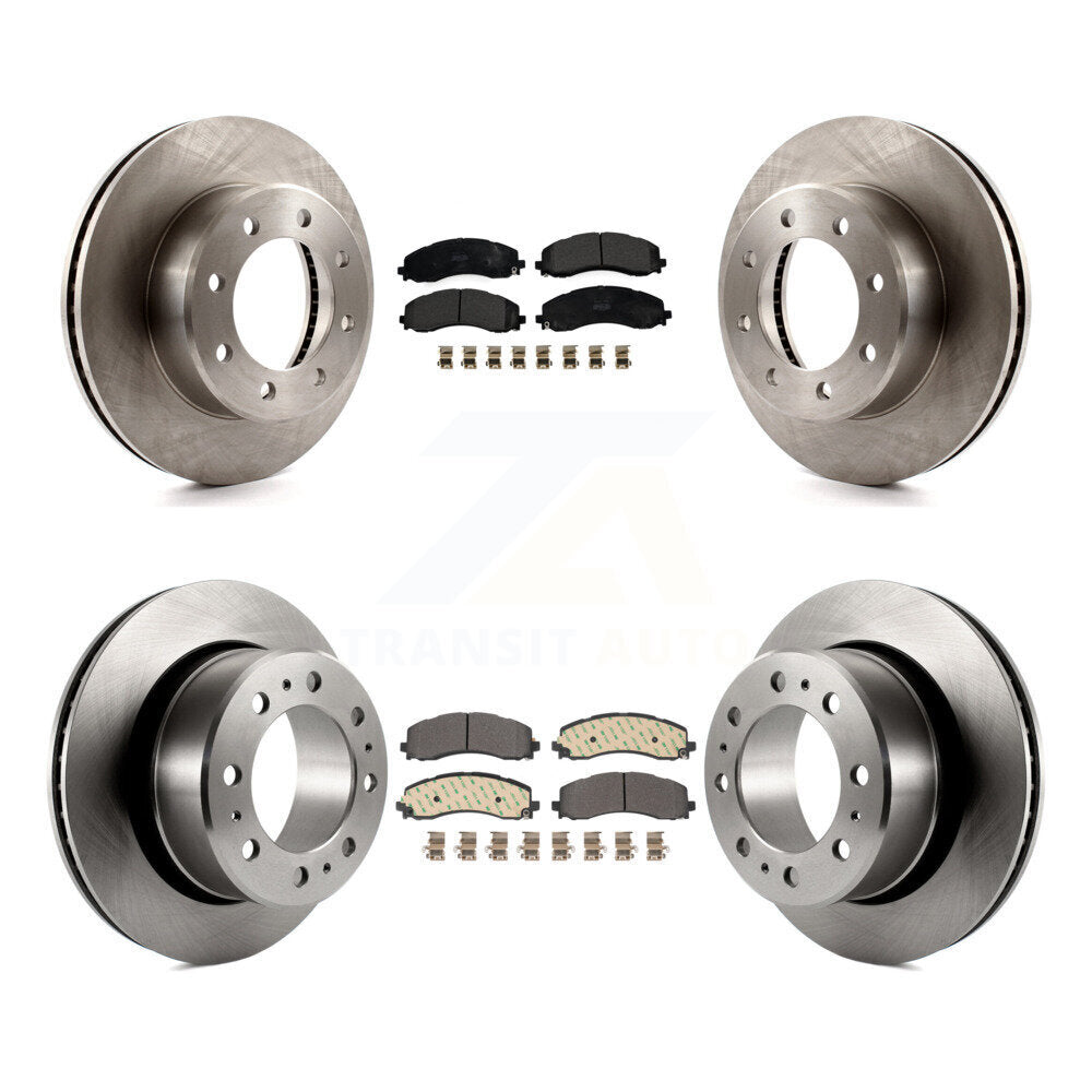 Front Rear Disc Brake Rotors And Semi-Metallic Pads Kit For Ram 2500 3500 K8F-103819
