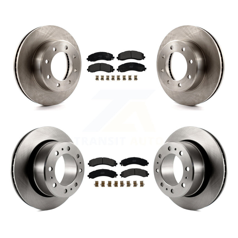 Front Rear Brake Rotor Semi-Metallic Pad Kit For 2020-2021 Ram 3500 With Dual Wheels K8F-103820