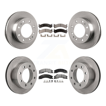 Front Rear Disc Brake Rotors And Semi-Metallic Pads Kit For Chevrolet Express 4500 K8F-103821