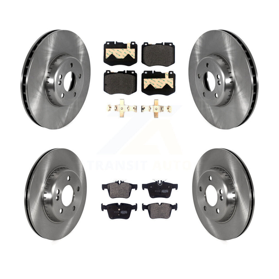 Front Rear Disc Brake Rotors And Semi-Metallic Pads Kit For Mercedes-Benz C300 C400 C350e K8F-103834