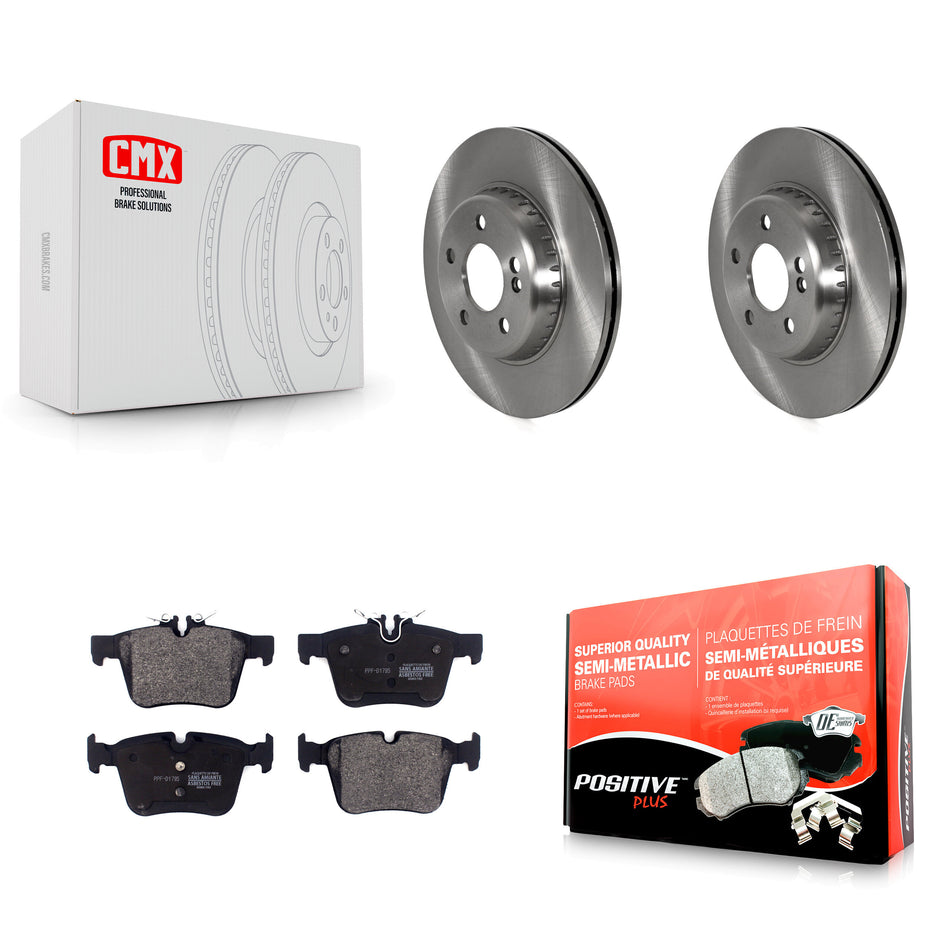 Rear Disc Brake Rotors And Semi-Metallic Pads Kit For Mercedes-Benz C300 C400 C350e K8F-103835