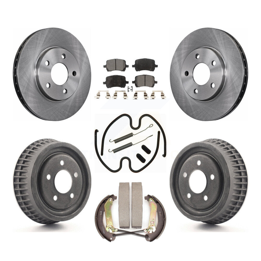 Front Rear Disc Brake Rotors Semi-Metallic Pads And Drum Kit (7Pc) For Chevrolet Malibu K8F-103845