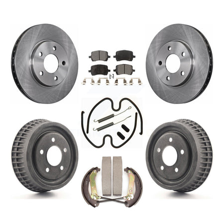 Front Rear Disc Brake Rotors Semi-Metallic Pads And Drum Kit (7Pc) For Chevrolet Malibu K8F-103845